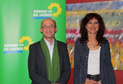 Dr. Bernd Murschel (links) und Zweitkandidatin Antje Kopp